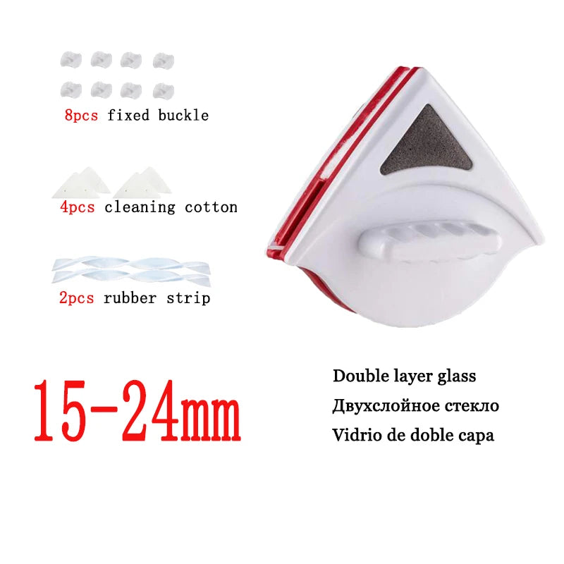 Brosse en verre magnétique double face, nettoyeur de vitres, outil ménager