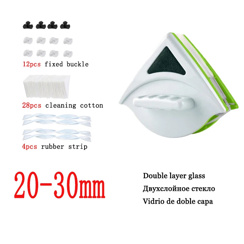 Brosse en verre magnétique double face, nettoyeur de vitres, outil ménager