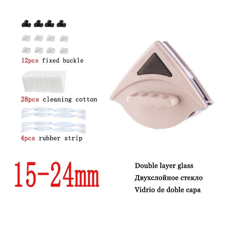 Brosse en verre magnétique double face, nettoyeur de vitres, outil ménager