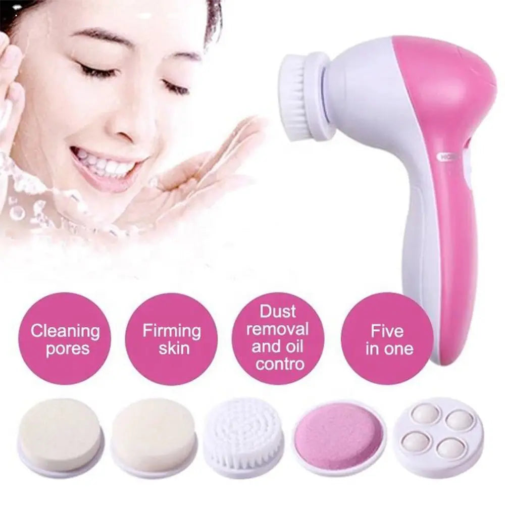 Brosse Nettoyante Visage 5-en-1-Peau de Porcelaine