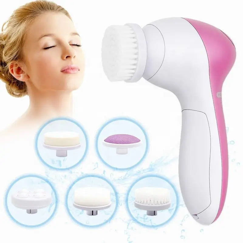 Brosse Nettoyante Visage 5-en-1-Peau de Porcelaine