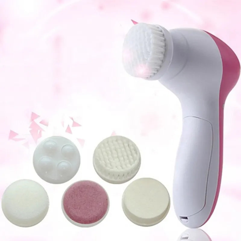 Brosse Nettoyante Visage 5-en-1-Peau de Porcelaine